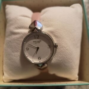 Kate Spade Hollis Heart Leather Band Watch